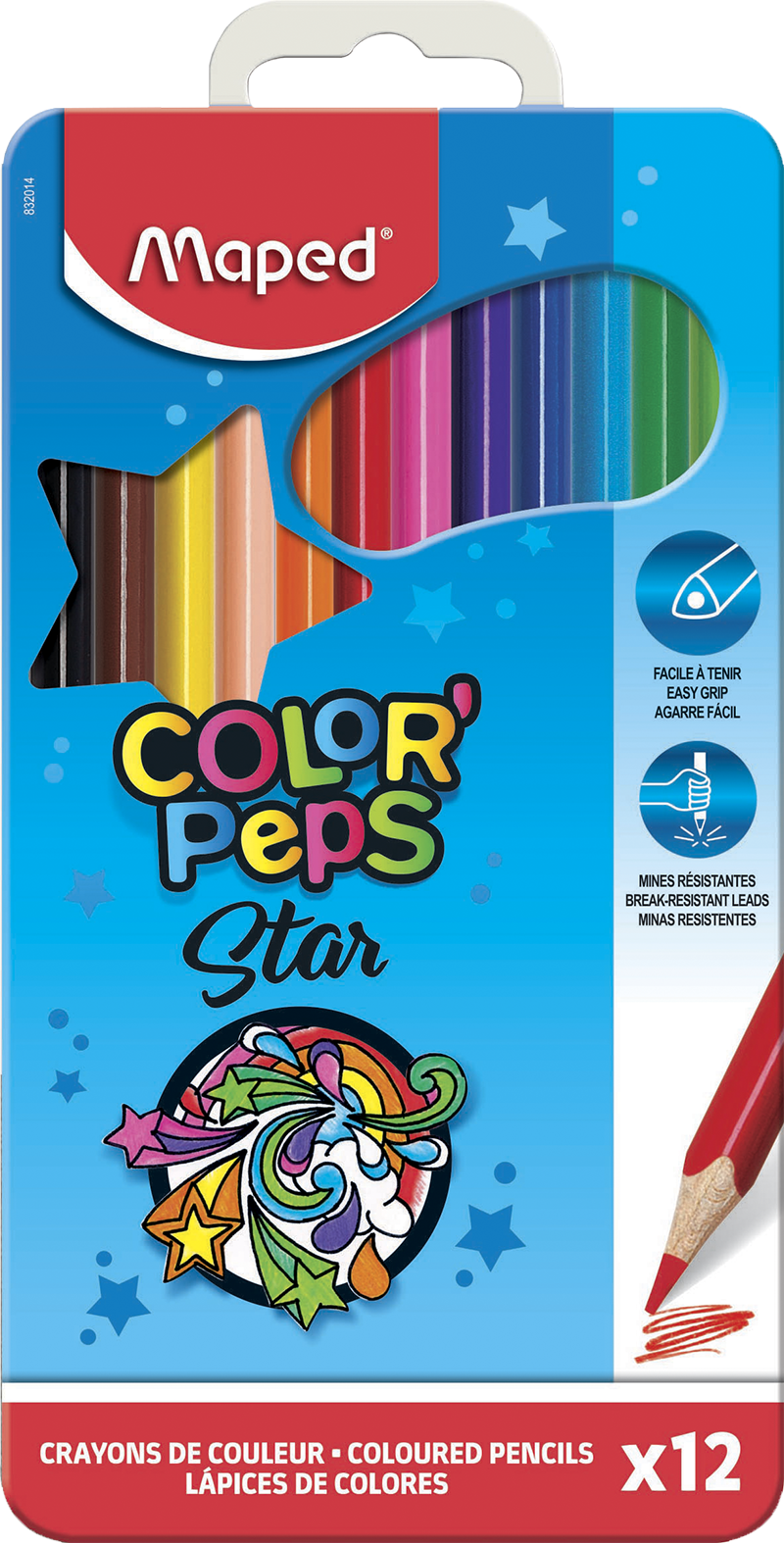 Цветные карандаши ColorPeps Star в металлической коробке, цв шт.