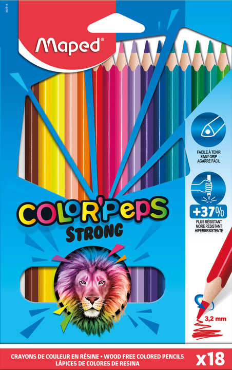 Цветные карандаши ColorPeps Strong, 18 цв.