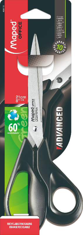 Ножницы канцелярские Advanced Green Асимметричные – A4991