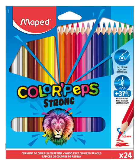 Цветные карандаши ColorPeps Strong, 24 цв.