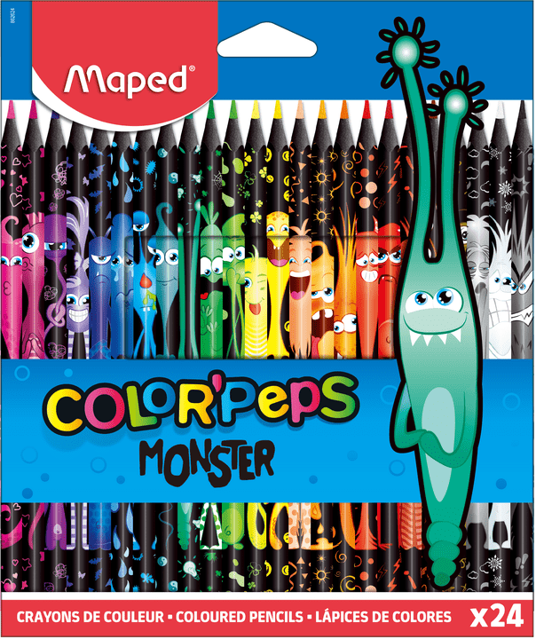 Цветные карандаши ColorPeps Monster, 24 цв.