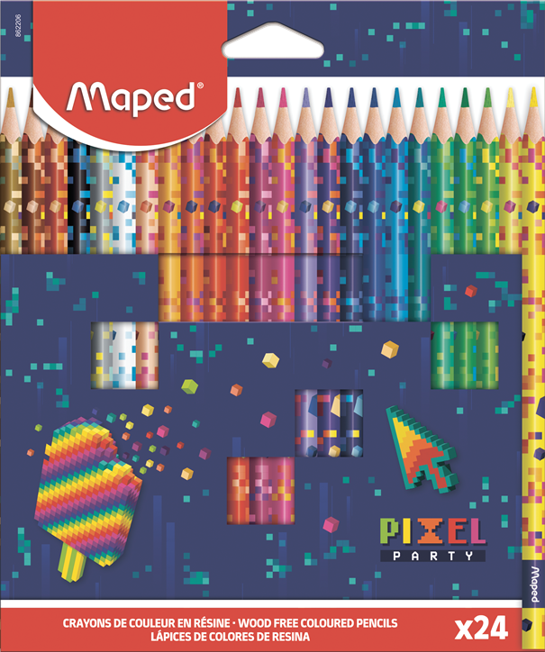 Цветные карандаши Pixel Party, 24 шт.