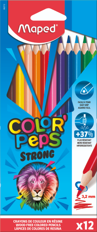 Цветные карандаши ColorPeps Strong, 12 цв.