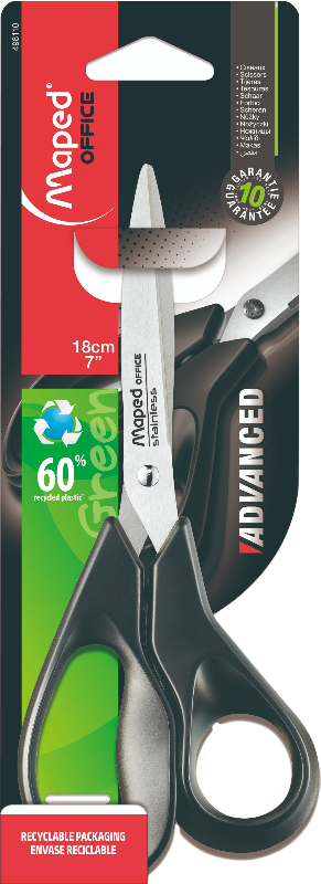 Ножницы канцелярские Advanced Green Асимметричные – A4981